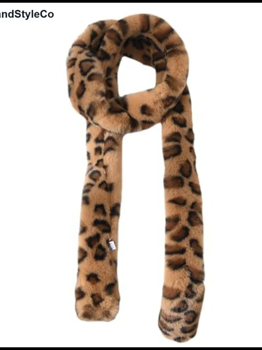 Faux Fur Skinny Scarf Waist Belt Choker Women Leopard Tassel Versatile